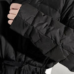 cambioprcaribe Black Cinched Waist Winter Jacket