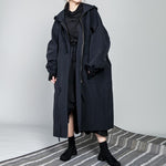 cambioprcaribe Black Hooded Oversized Coat | Millennials