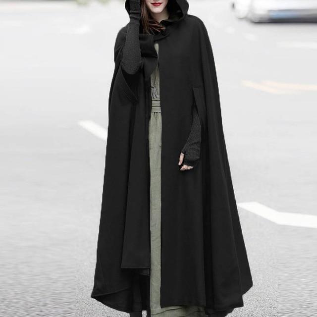 cambioprcaribe Black / M Lushine Plus Size Hooded Cloak