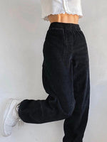 cambioprcaribe Black / S Baggy Hight waist Corduroy Pants