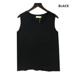 cambioprcaribe Black / S Cotton and Linen Plus Size Tank Tops