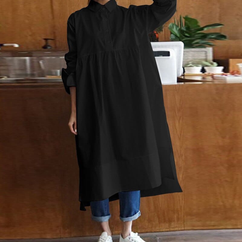 cambioprcaribe Black / S Plus Size Oversized Shirt Dress