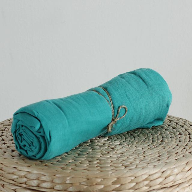 cambioprcaribe Blue green / One Size Pure Color Cotton Scarf
