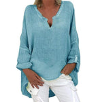 cambioprcaribe Blue / L / Lithuania  Irina Oversized Plus Size Shirt