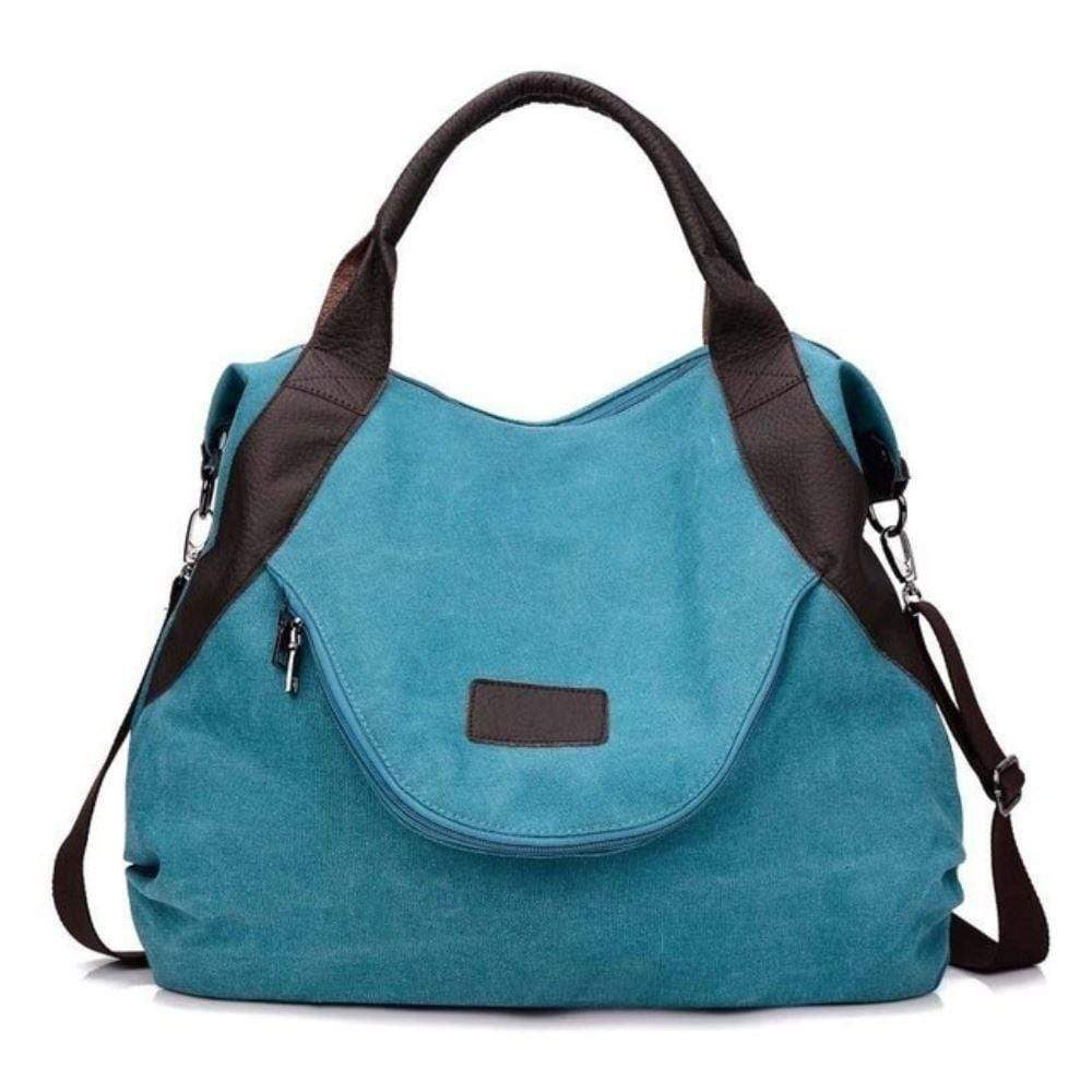 cambioprcaribe Blue Large Capacity Vintage Shoulder Handbag