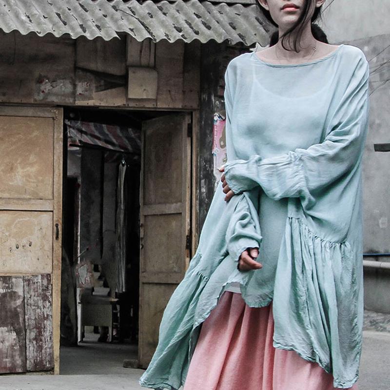 Flowy Long Batwing Sleeve Shirt | Lotus