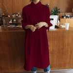 cambioprcaribe Burgundy / XL Plus Size Oversized Shirt Dress