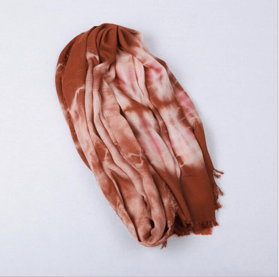 cambioprcaribe Camel Tie Dye Oversized Tie-Dye Scarf