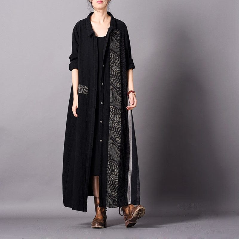 cambioprcaribe Cardigans Asian Beauty Long Black Cardigan | Nirvana