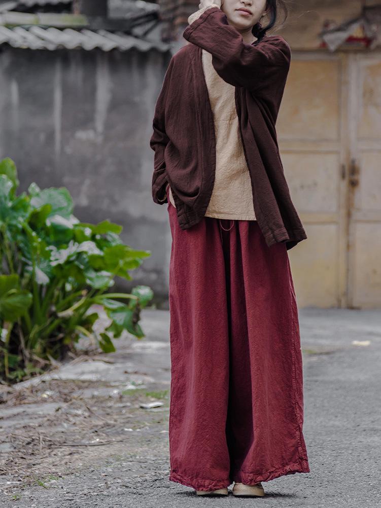 Brown Linen Cardigan | Lotus