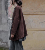 cambioprcaribe Cardigans Brown Linen Cardigan | Lotus