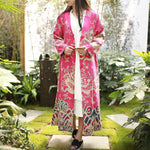 Chinese Dragon Cotton Linen Long Cardigan