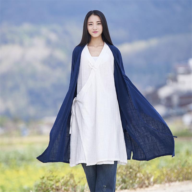 Zen Cotton Linen Long Cardigan  | Zen