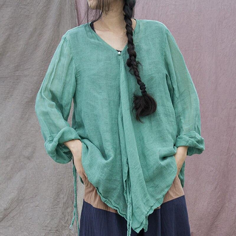 Vintage Green Wrap Cardigan Blouse