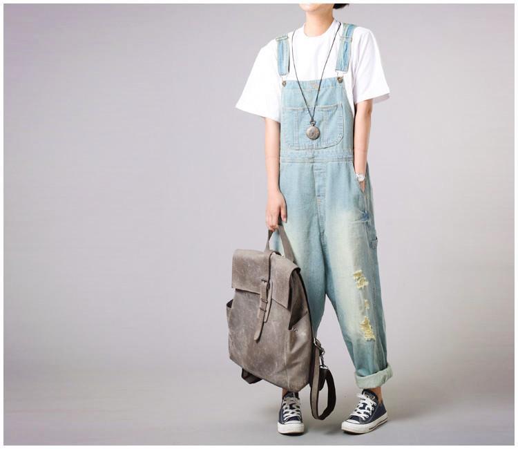 cambioprcaribe Casual Loose Denim Overalls