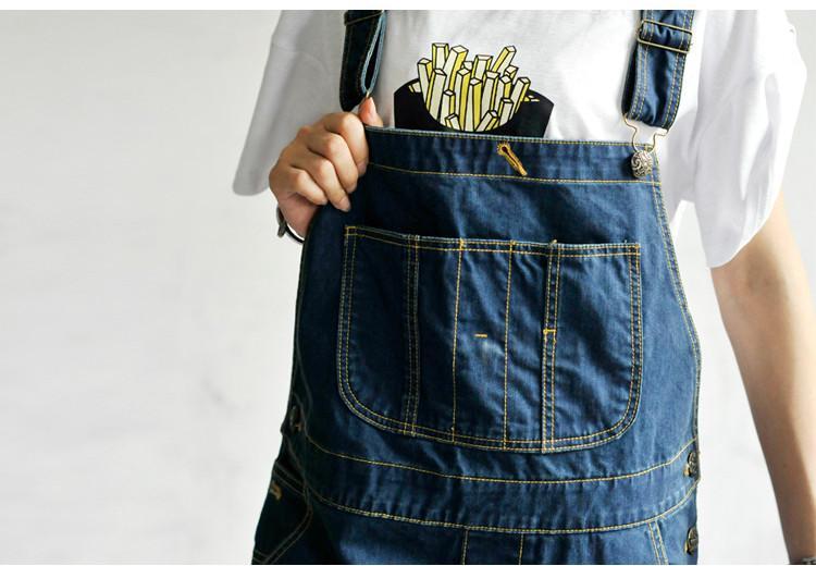 cambioprcaribe Casual Loose Denim Overalls