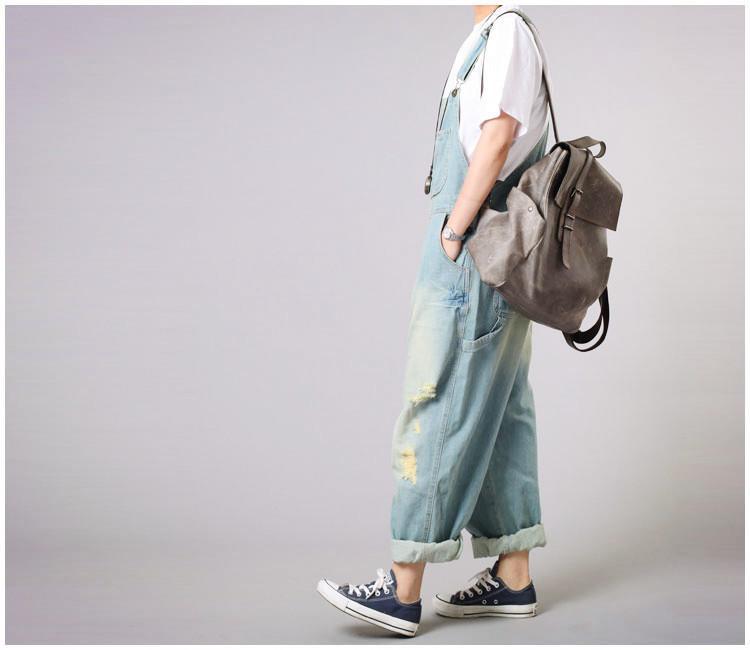 cambioprcaribe Casual Loose Denim Overalls