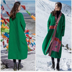 cambioprcaribe Coats Artful Patchwork Long Trench Coat