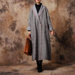 Vintage Chic Plaid Wool Coat