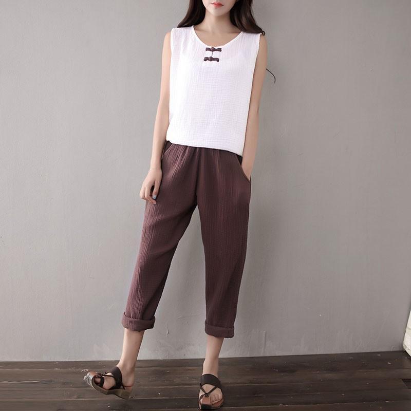 cambioprcaribe Cotton And Linen Pants  | Zen