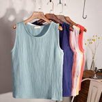 cambioprcaribe Cotton and Linen Plus Size Tank Tops