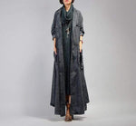 cambioprcaribe Dark Grey / One Size Grunge Denim Trench Coat | Nirvana