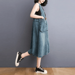 cambioprcaribe denim overall dress Sunday Ready Denim Overall Dress