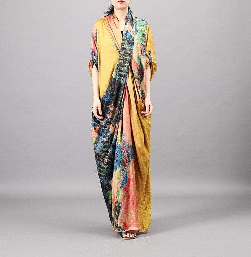 Asia Scenery Colourful Maxi Dress | Nirvana