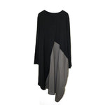 cambioprcaribe Dress Black and Grey Oversized T-Shirt Dress