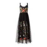 cambioprcaribe Dress Black Floral Embroidered Dress | Mandala