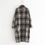 cambioprcaribe Dress Black / One Size Casual Plaid Linen Shirt Dress