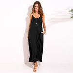 cambioprcaribe Dress Black / S Boho V Neck Sleeveless Beach Dress