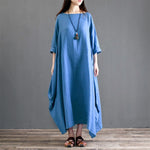 cambioprcaribe Dress Blue / XXL Asymmetrical Oversized Maxi Dress