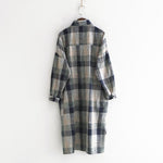 cambioprcaribe Dress Casual Plaid Linen Shirt Dress