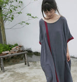 cambioprcaribe Dress Cotton Linen Asymmetrical Midi Dress | Lotus