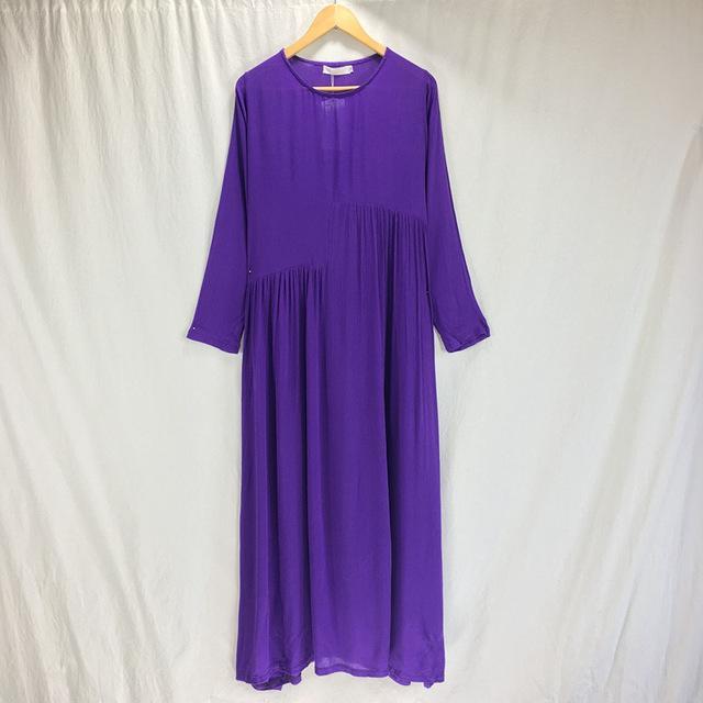 cambioprcaribe Dress Deep Purple / S Oversized Long Hippie Dresses