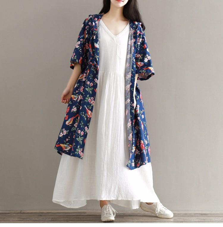 cambioprcaribe Dress Empire Cotton and Linen Maxi Dress