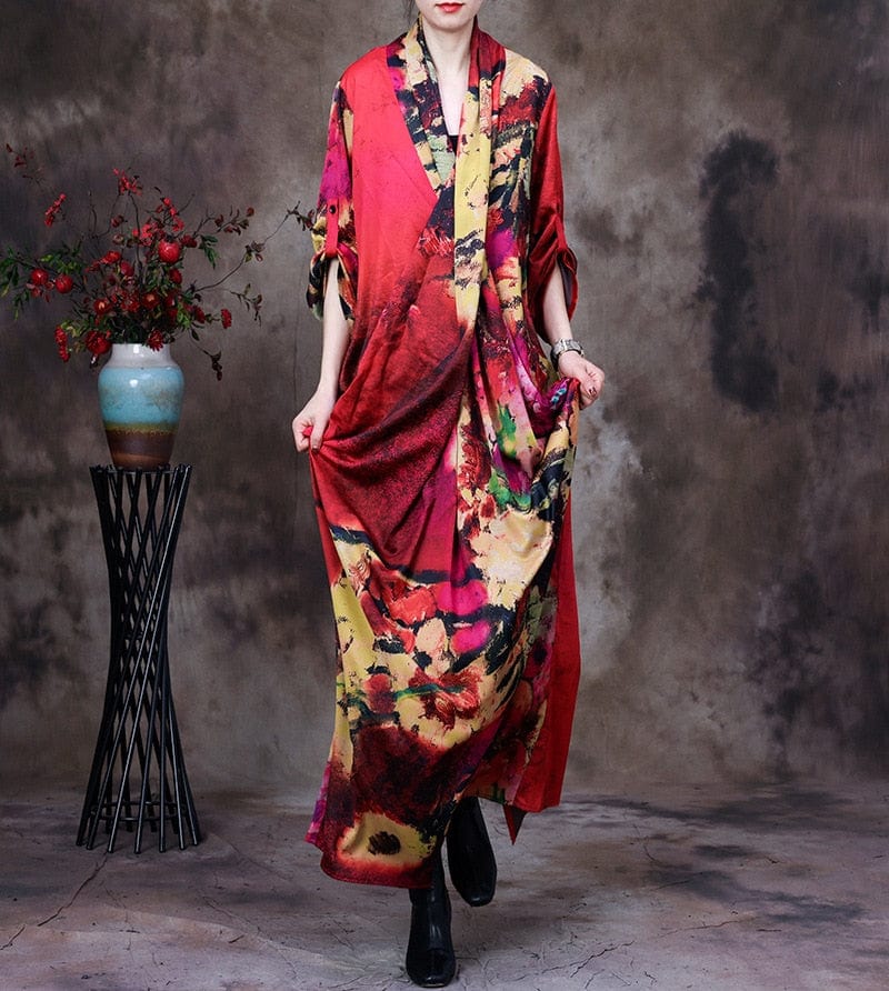 cambioprcaribe Dress Figure 2 / One Size Eleganza Floral Dress | Nirvana