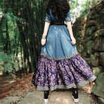 cambioprcaribe Dress Floral Patchwork Denim Dress | Mandala