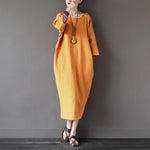 Tulip Cotton Linen Midi Dress | Zen