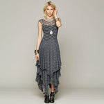 cambioprcaribe Dress Gray / XL Layered Irregular Lace Bohemian Dresses