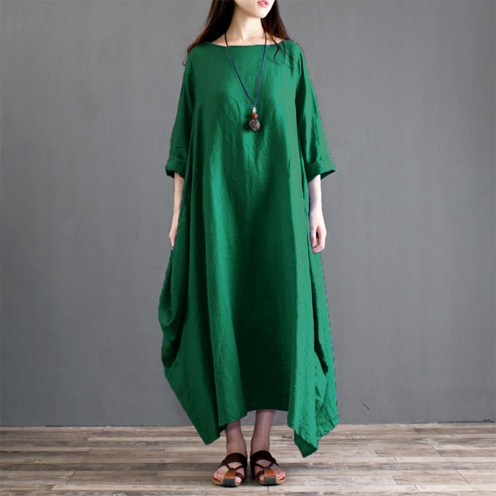 cambioprcaribe Dress Green / XXL Asymmetrical Oversized Maxi Dress