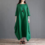 cambioprcaribe Dress Green / XXL Asymmetrical Oversized Maxi Dress