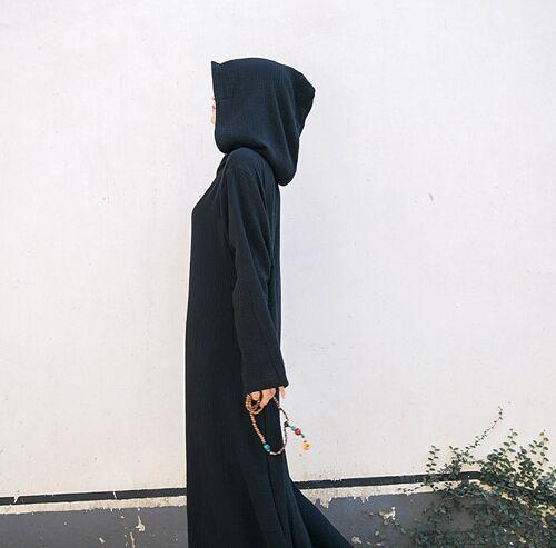 Hooded Linen Dress | Zen
