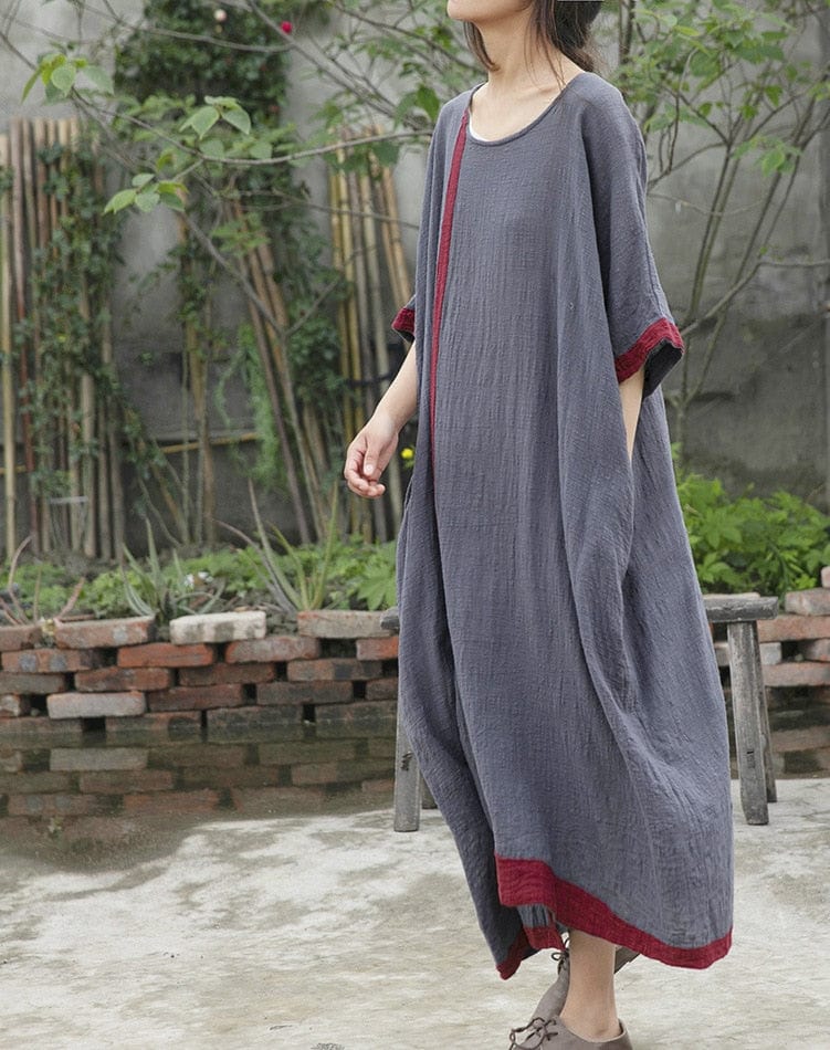 cambioprcaribe Dress Inner Piece Cotton Linen Asymmetrical Dress | Lotus