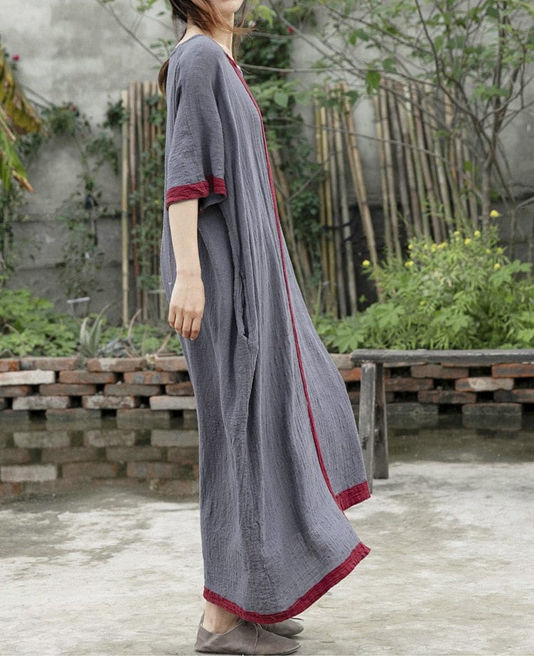 cambioprcaribe Dress Inner Piece Cotton Linen Asymmetrical Dress | Lotus