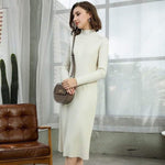 Jenna Solid Knitted Cotton Dress