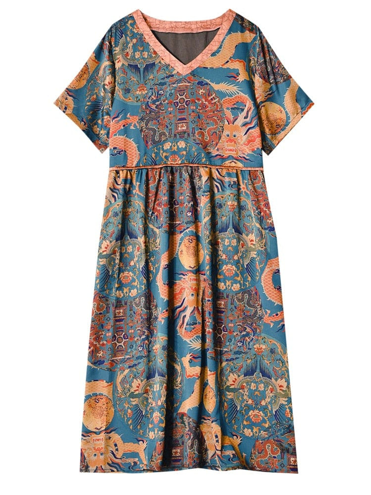 cambioprcaribe Dress Loose Silk Boho Dress | Nirvana