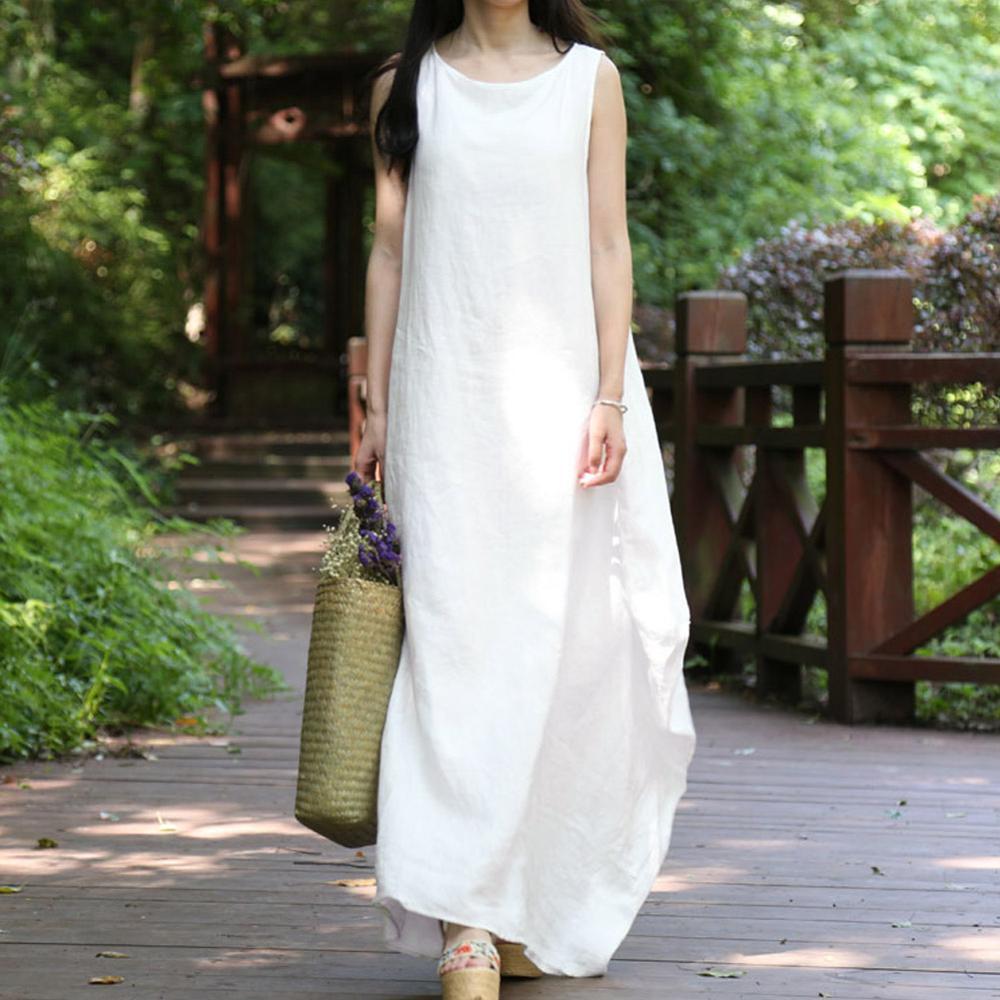 Loose Sleeveless Maxi Dress