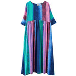 cambioprcaribe Dress One Size Oversized Bohemian Striped Dress